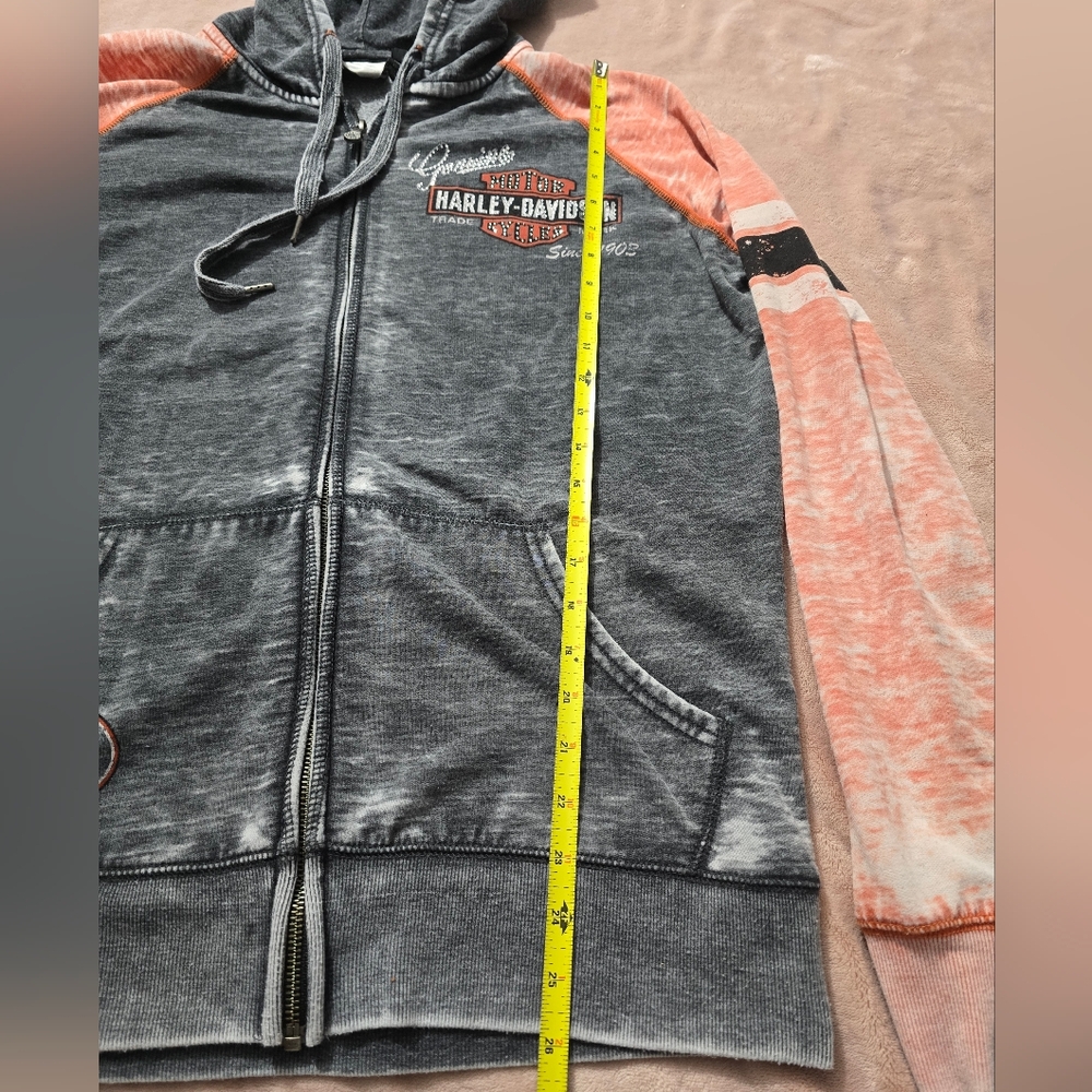 Harley-Davidson Genuine Oil Can Burnout Hoodie Colorblock Women's  99195-14VW 1W - Picture 5 of 9